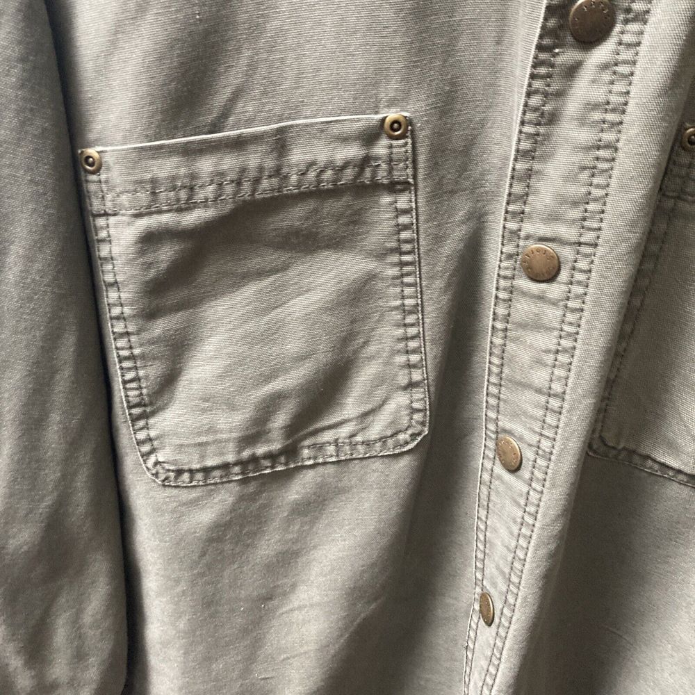 Cold Storage Denim Canvas Jean Flannel Lined Trucker Jacket Mens Size Medium - Picture 2 of 11
